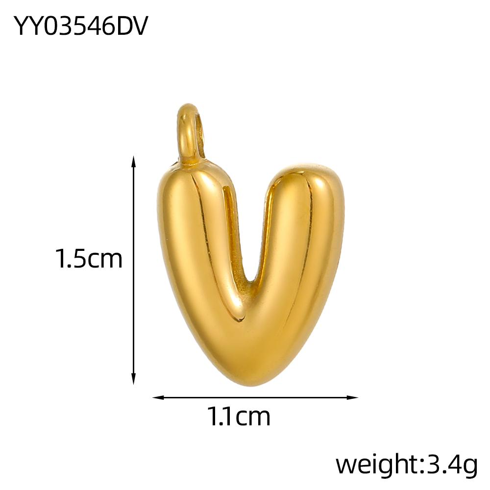 CARLIDANA Stainless Steel Gold Plated Alphabet 26 Letters Name Jewelry Mini Minimalist Bubble Initial Pendants for Necklace DIY