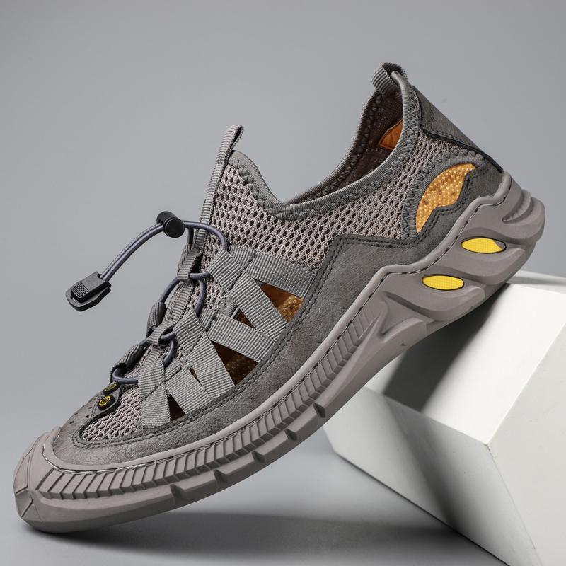 

Мужские спортивные сандалии Уличные противоскользящие износостойкие туфли для мужчин Обувь для хайкинга Кроссовки для бега трусцой и треккинга Летняя обувь для воды 39 серый