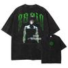 2026 summer Jujutsu Kaisen Gojo Satoru Washed T-shirt Anime Harajuku Streetwear Oversized Tee Y2K Retro Otaku Tops