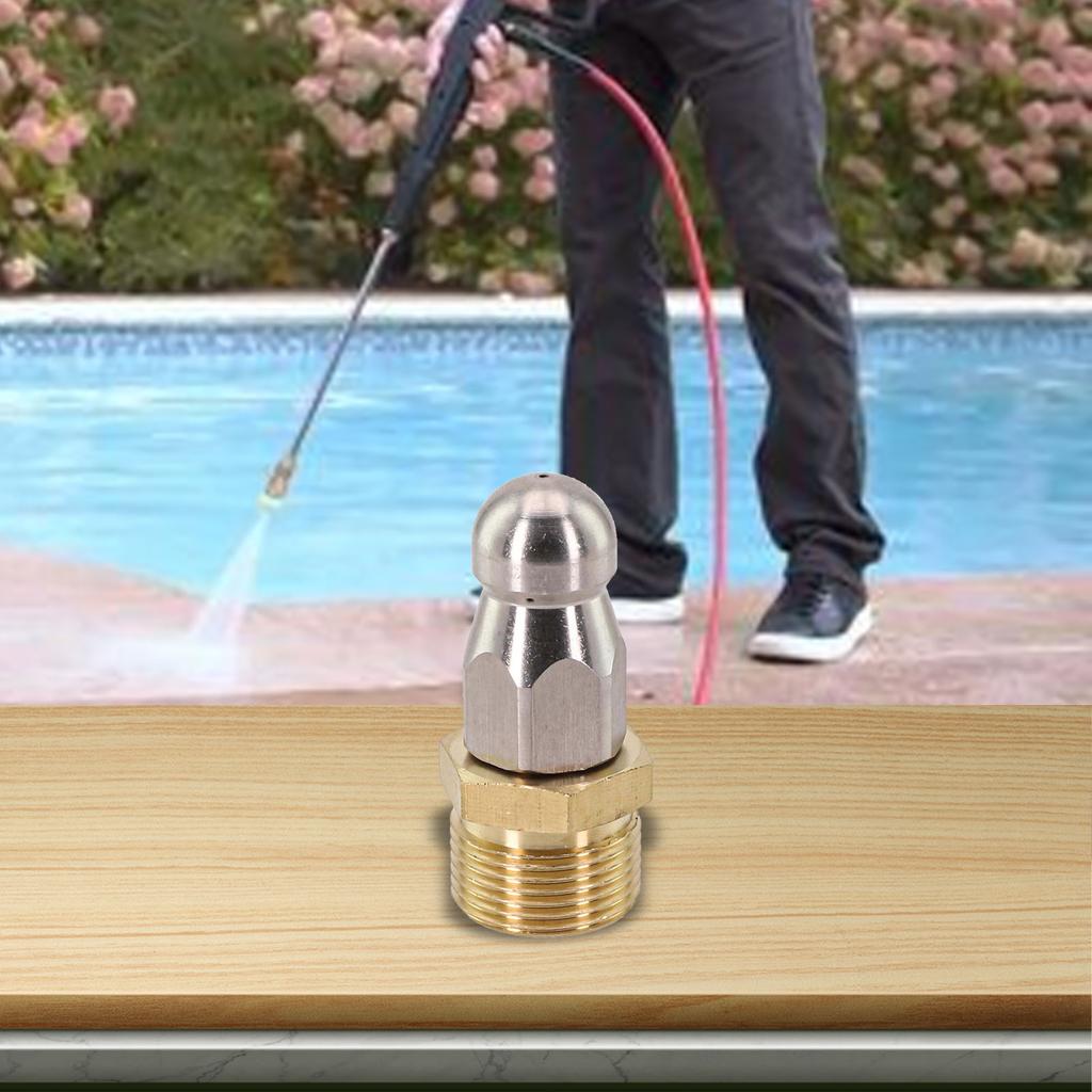 Unclog Nozzle Pipe Dredger Nozzle Stainless Steel Copper Accessories Front Rear Tool Attachment Cleaner Cleaning