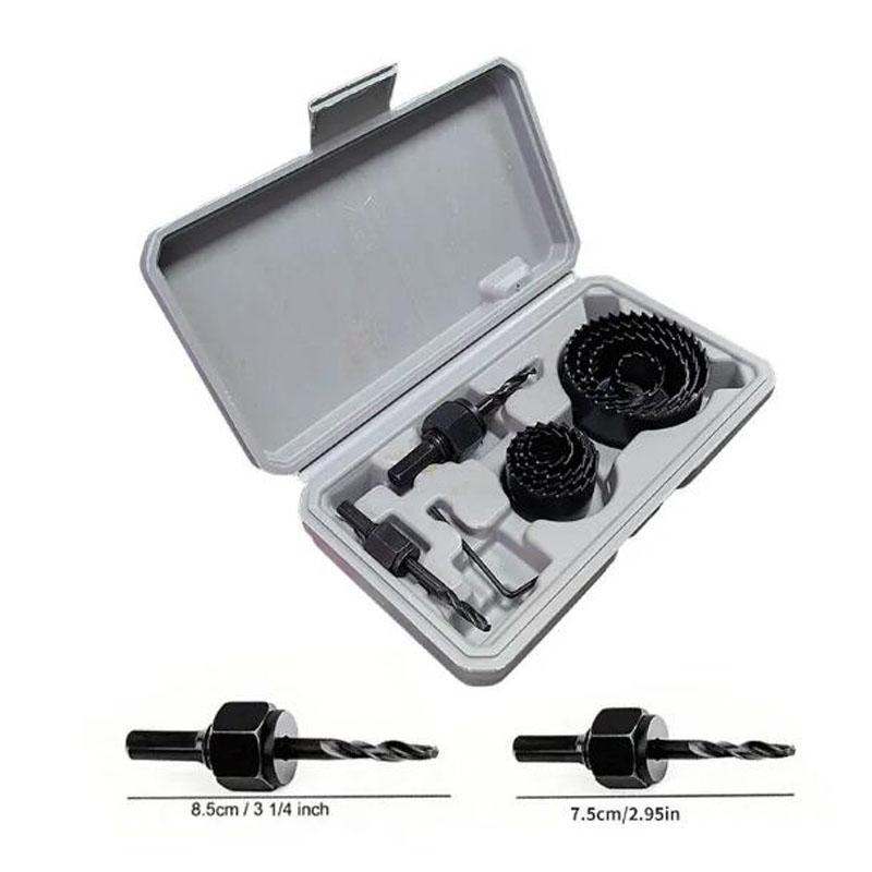 Hole Saw Kit Durable Carbon Steel Metal Circle Power Drill Hole Cutter for Wood PVC and Plastic