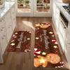 2pcs Christmas Doormat Set Durable and Stain-Resistant Entrance Mat Hallway Doormat & Kitchen Rug Home Decor