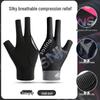 Men's Lightweight Three-Finger Exposed Billiard Gloves - Breathable, Elastic, Sweat-Wicking, Non-Slip, Wear-Resistant for Snooker and Table Tennis
