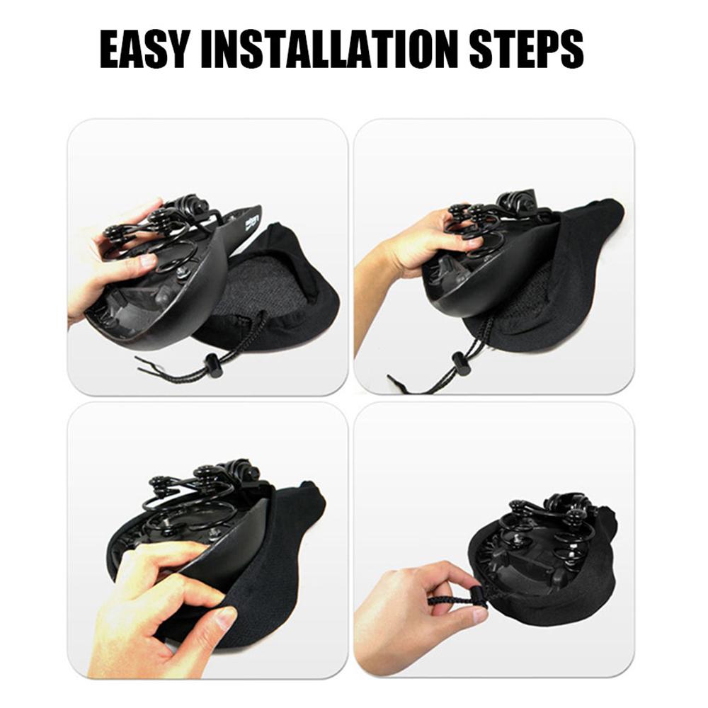 Mountain Bicycle Saddle 3D Soft Thick Breathable Bicycle Seat Cover Bicycle Seat Cushion Silicone Sponge Cycling Accessory