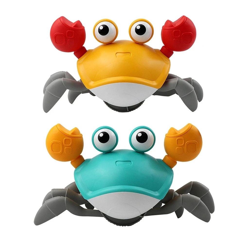 Baby Bath Tub Water Play Crab Toy Clockwork Portable Beach Children Shower Accessory Baby Pulling a String To Learn To Walk