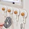 No-drill Suction Cup Hook  Adhesive Hook for Kitchen and Door, Harmless Wall Hook for Towels and Bags