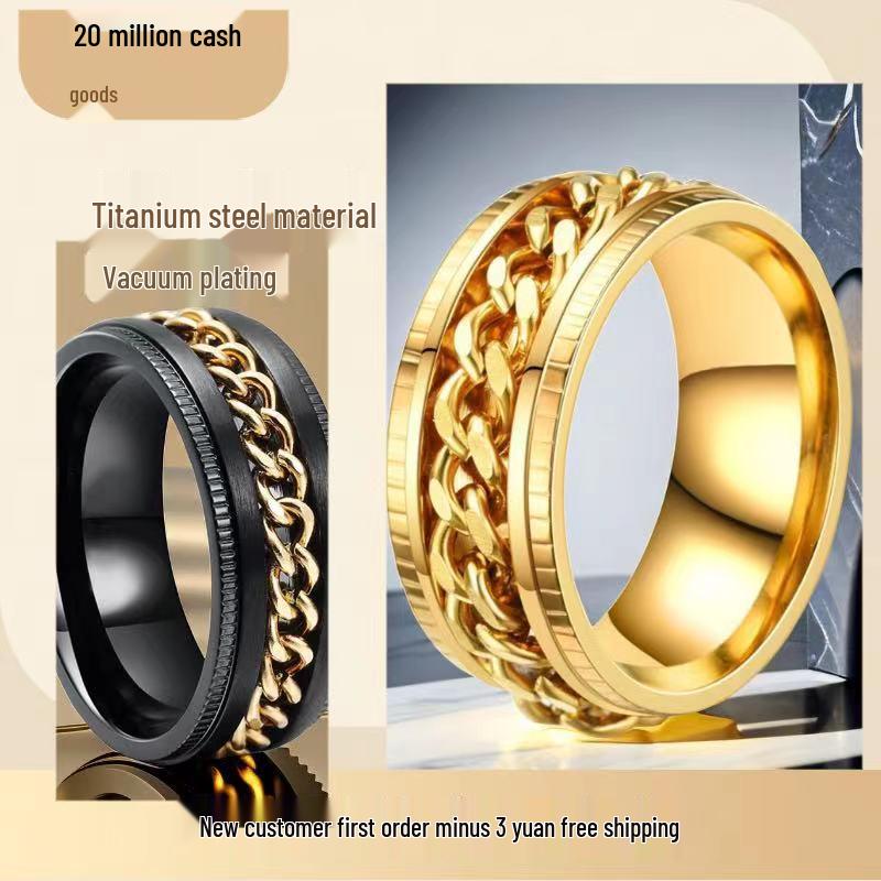 Herren Trendring aus Edelstahl - Langlebiges, nicht verblassendes Titanband