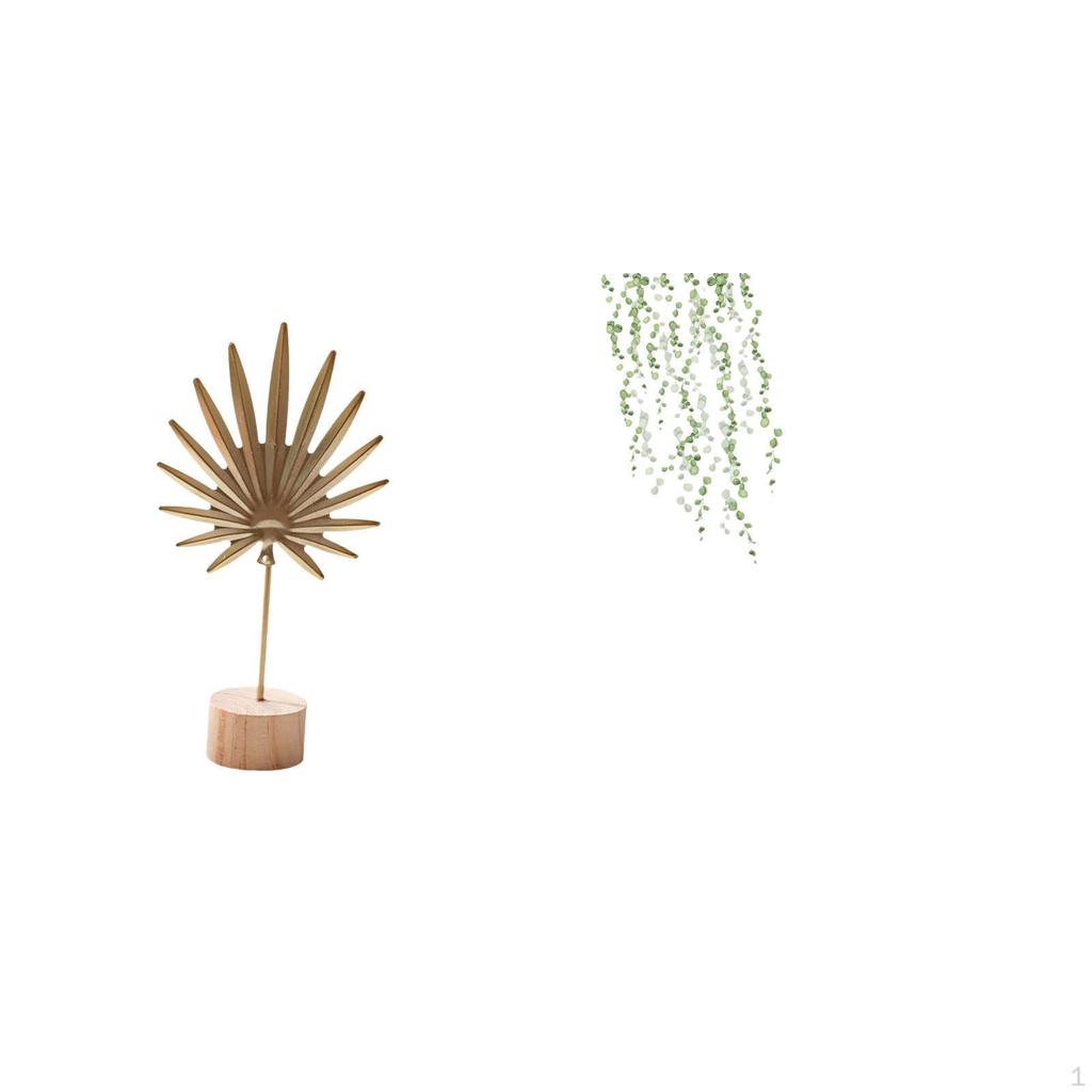 Nordic Abstract Metal Sculpture And Green Plant Vines Wall for Table Party Bedroom Restroom Sofa