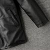 Casual Long Jacket Men Genuine Cow Leather Coat Classic Black Plus Size Jackets Men's Clothes Autumn Winter