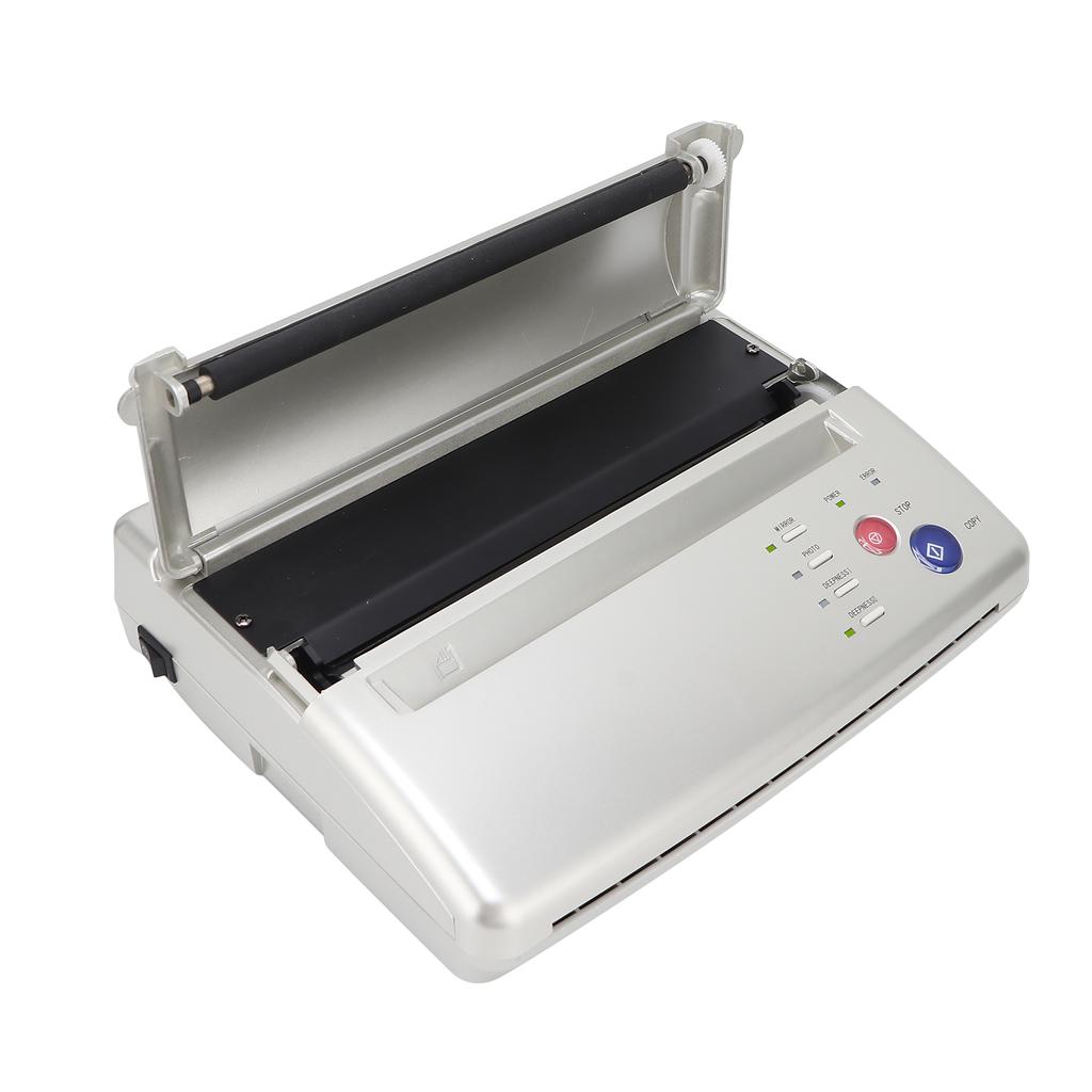 Tattoo-Schablonen-Transfermaschine, Thermo-Tattoo-Muster-Kopierdrucker für Tätowierer, Silber, 100‑
