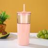 Water Bottle High Value Straw Cup Outdoor Sports Water Cup Sealed Leak-proof Fruit Teacup Large Capacity Plastic Cup Girls Youka Cup