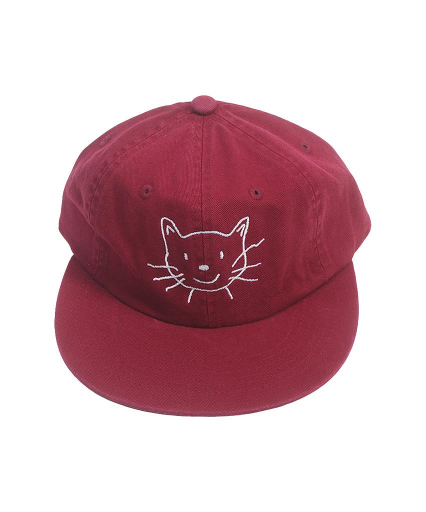 Eolaiteuaenggeul Cat Face Washed Cap (Red)