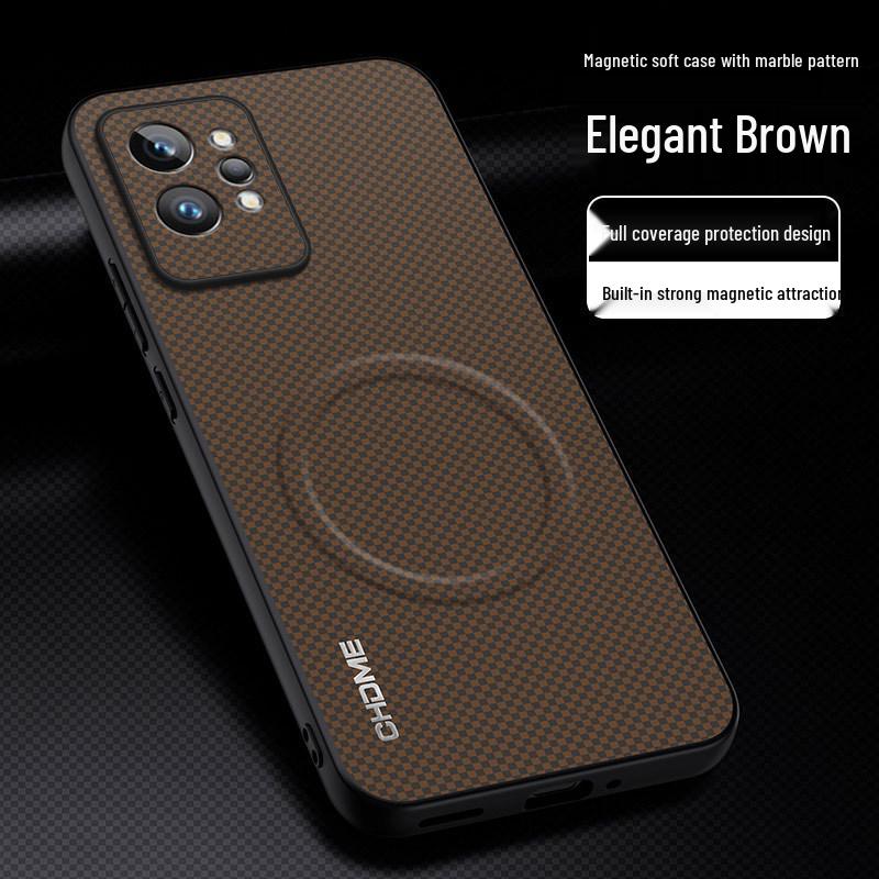 Custodia Realme GT Neo 2: Copertura Totale, A Prova di Caduta, Fibbia Magnetica alla Moda con Texture a Marchio