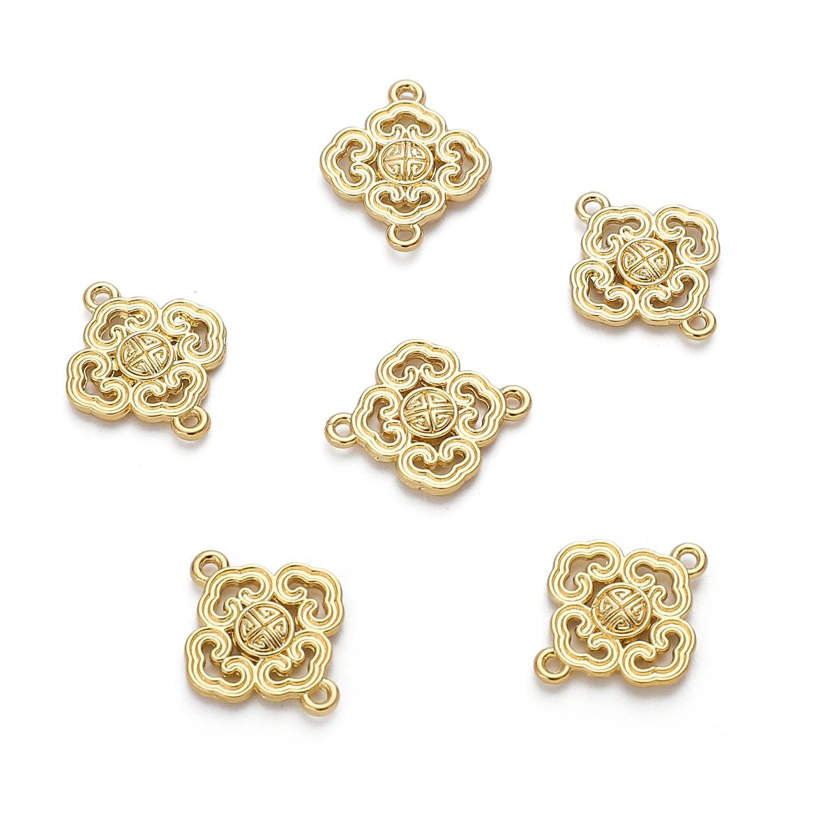 

Антикварный двойной подвесной пенант из сплава с цветком сливы для самостоятельного изготовления ювелирных изделий, аксессуары для рукоделия 13x16mm золотой