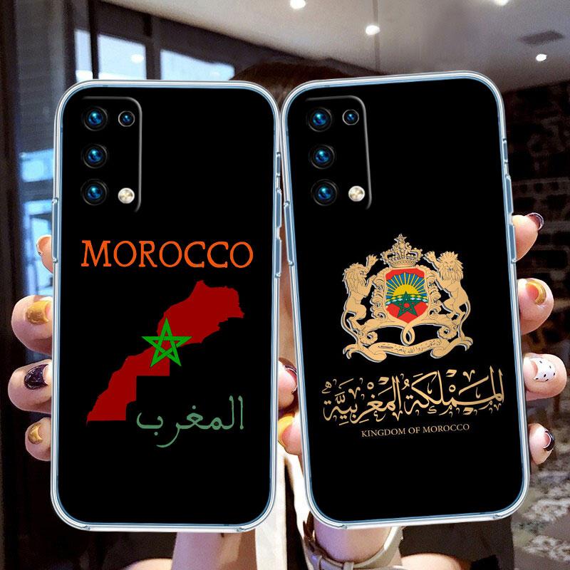 IK48 Morocco Flag Passport Transparent Phone Case for Motorola Moto Edge 20 30 40 50 S30 Fusion Ultra Pro Neo Lite + G200 G23