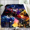 Car robots Battle Blanket Flannel Throw for Sofa, Indoor, Camping, Living Room, Office, Chair, And Bed Soft Birthday Gift