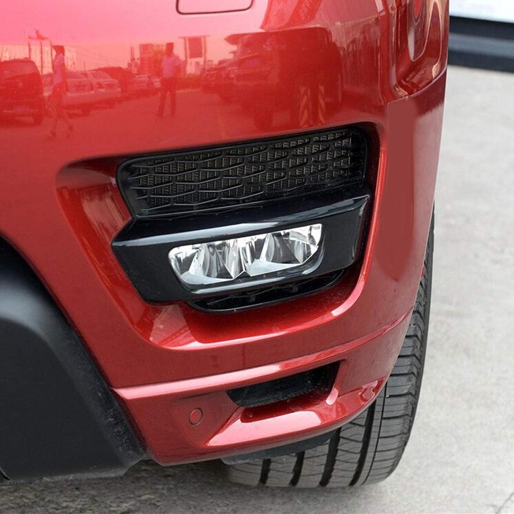 1Pair Black Front Fog Light Cover Trim For Land Rover Range Rover Sport 2014-2017