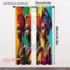 2pcs   Popular Curtains 2D plane printing African Woman Print Versatile Durable Polyester (without rod) Stuff Clearance Perfect