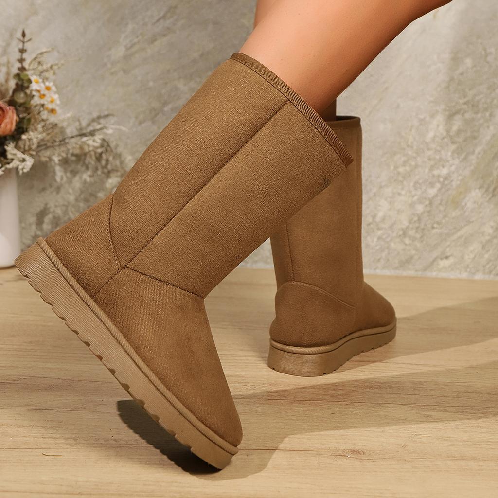 2025 Basic Snow Boots Women's 28 Cm High Winter Medium and Tall Thermal Thickened Bottom Velvet Cotton Boots 2025