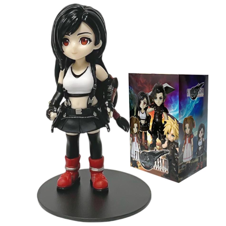 Anime 11-12cm Cloud Strife Tifa Lockhart Aerith Gainsborough Zack·Fair Figure Model PVC Toy Desktop Collection Accessories Gift