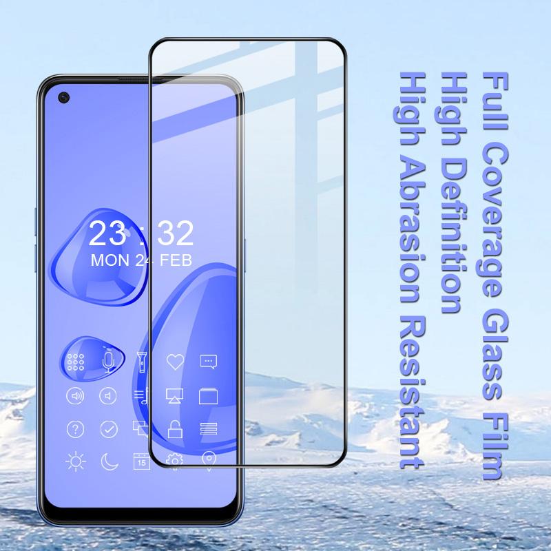 IMAK Pro+ Series Anti-explosion Full Screen Coverage Tempered Glass Screen Protector for Oppo F19/Oppo A74 4G