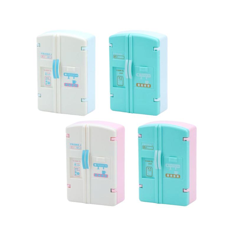 Mini Food Toy Set: Double-Door Fridge & Dollhouse DIY Model