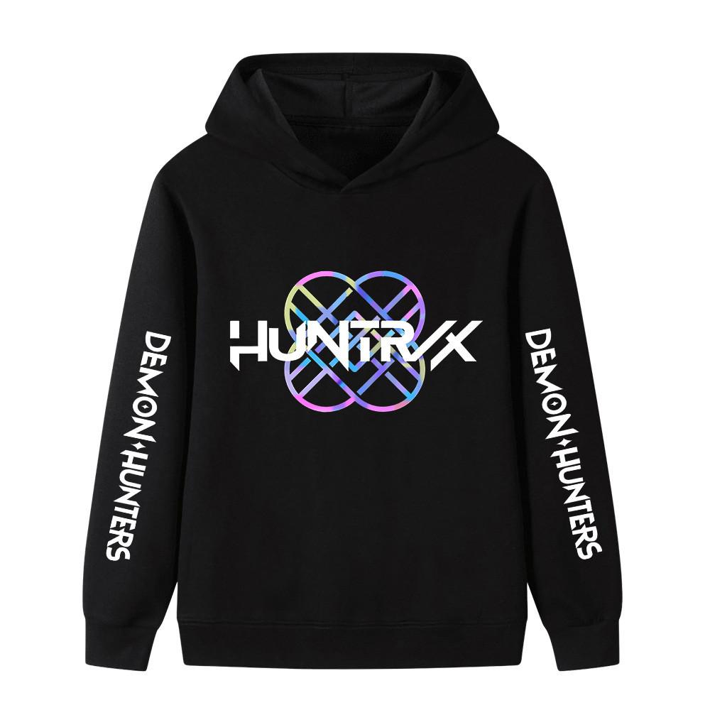 B1195XX Kids Boys Girls Kpop Rumi Zoey Mira Huntrix Print Long Sleeves Hoodie