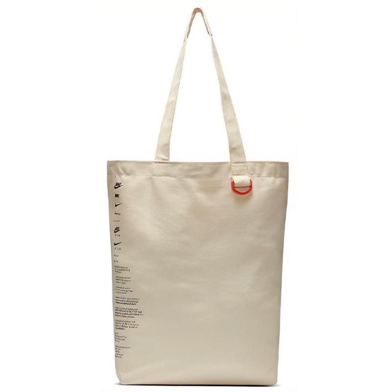 Nike Heritage Pamuklu Bez Çanta Alışveriş Çantası El Çantası Normal Unisex Turuncu Doğal Günlük BA5839-120