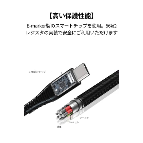 Ctoc kabel 3m USB C kabel 3m [Sada 3 3m x 2 / 1m] Kabel Type-c typ-C Sada USB C na C Kompatibilní s iPhone 15 Pro, iPhone 15 Pro Max