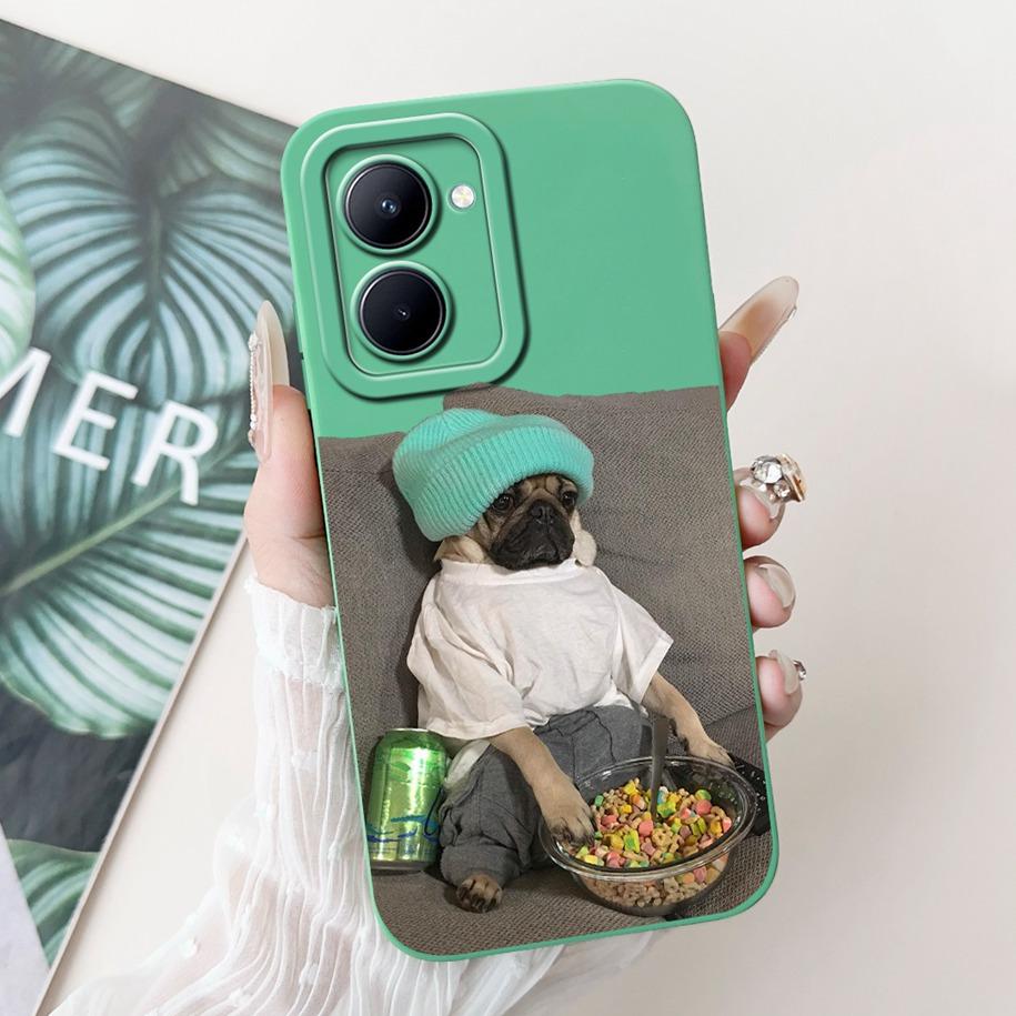 

For Realme 10 Case Cute Cartoon Camera Lens Square Silicon Phone Cases Protective Coque For Realme 10 Pro Realme10 Pro+ 5G Funda Realme 10 Pro