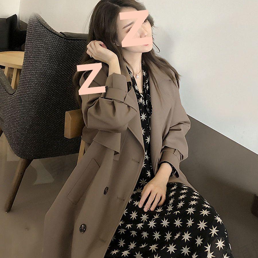 

Женский шикарный тренч средней длины в корейском стиле, весна 2025 S for up to 105 lbs