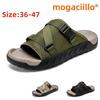 Men's Outdoor Beach Sandals Mesh Breathable Thick Soled Sandals Summer Casual Shoes Sports Green Tramp Slippers Big Size:36-47