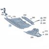 W223 Mercedes-Benz S-Class Front Bumper Guard: S400L/S500 Triangle Plate, S450 Mudguard.