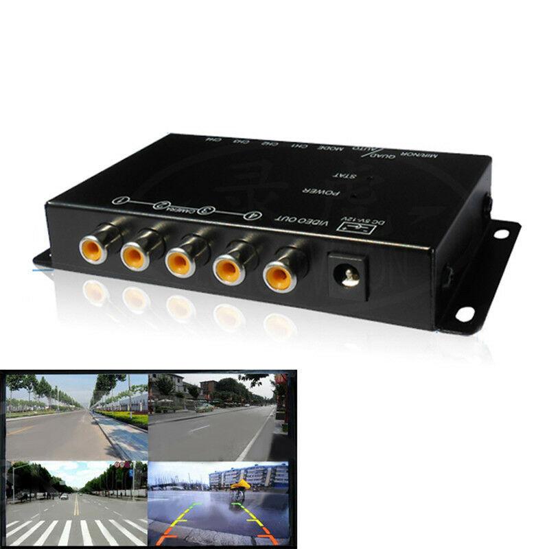 

Ir Wireless 4-Way Car 360° Monitoring View Video Camera Image Split-Screen Box