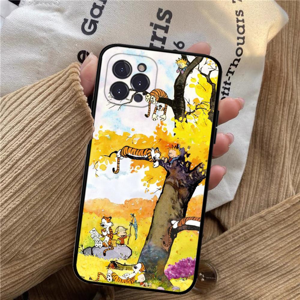 

C-Calvin And H-Hobbes Phone Case For IPhone 16 15 14 11 12 13 Mini Pro XS Max Cover 6 7 8 Plus X Funda Shell iPhone 12 pro