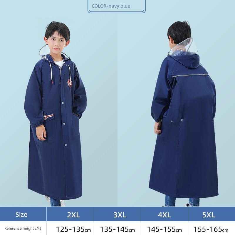 Kinder Regenmantel Jungen Mädchen Regendichte Kleidung Mittelstufen- und Grundschüler Schulspezifisch Jungen und Mädchen Jugend Poncho