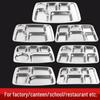 304 Stainless Steel 7-Compartment Meal Tray