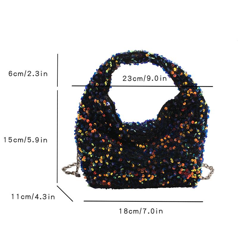 Сумка через плечо из пайеток — фото 9