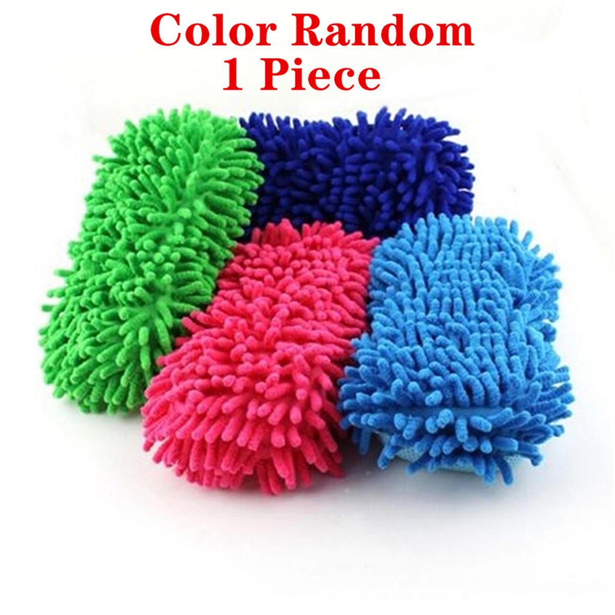 

1 шт. Губка из микрофибры и шенилла для мытья автомобиля, уход, щетка для мытья, подушечка, инструмент для чистки, полотенце для мытья автомобиля, перчатки (Цветной случайный)