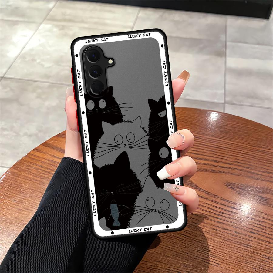 

Case for Samsung Galaxy A73 A33 A16 A15 A52S A72 A14 A23 A35 A34 A36 A54 A17 A52 A56 A55 A53 Phone Cover Bread Cat Galaxy A16