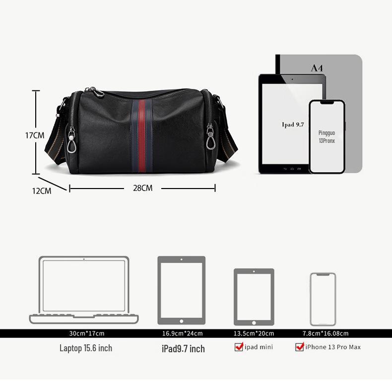 Trendy Men's Genuine Leather Messenger Bag - Casual, Fashionable, First Layer Cowhide Small Shoulder Bag