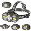 Super Bright COB Headlamp 8/9/11/12/13 Light Beads 2000 Lumen Headlight Portable Work Head Lamp Flashlight for Hiking Camping Fishing Outdoor