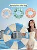 Inflatable Retro Striped Swim Ring - Anti-Rollover Thickened PVC for Adults