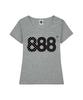PRIMATE Aspect Number.888 Women'S U-Neck Slim Fit Short Sleeve T-Shirt 6 Colors