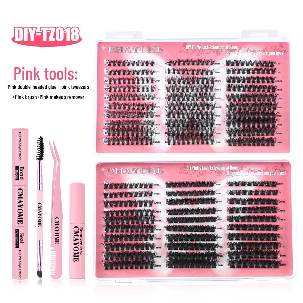 580 Clusters DIY Individual Eyelashes: D Curl, Natural Dense False Eyelash Set with Large Capacity.