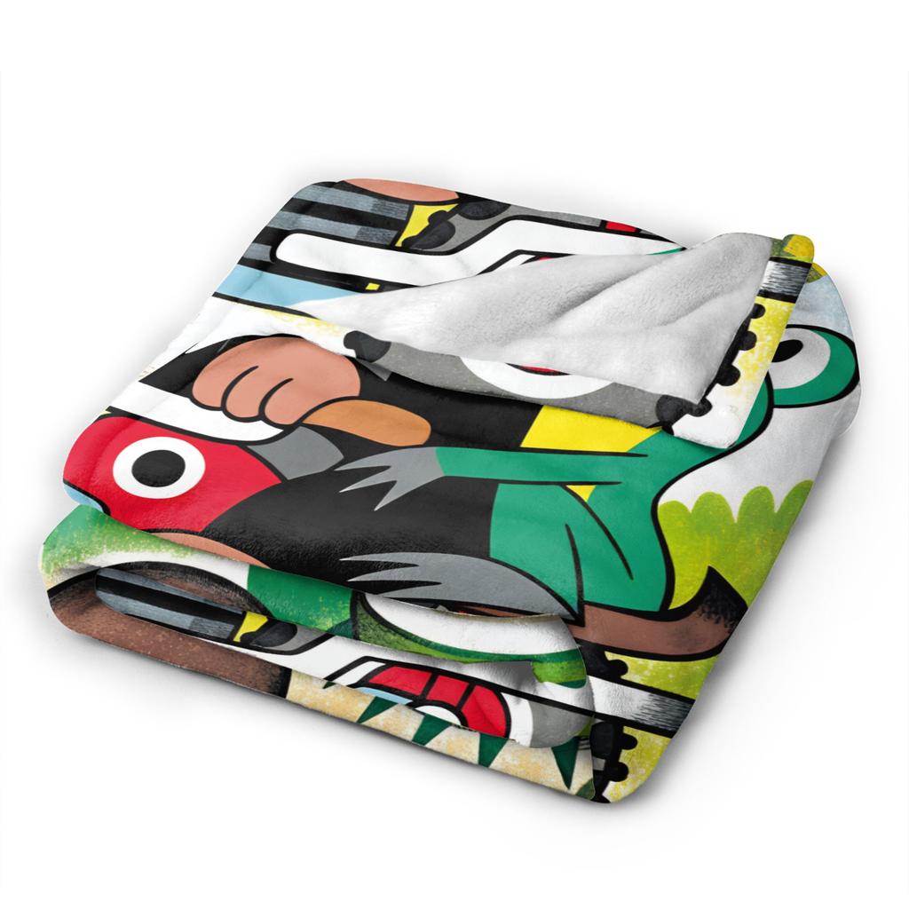 Coperta Morbida Calda da Viaggio Cartone Animato Ceco Krtek Talpa Coperte Flanella Copriletto Per Esterno Casual Copri Divano Letto