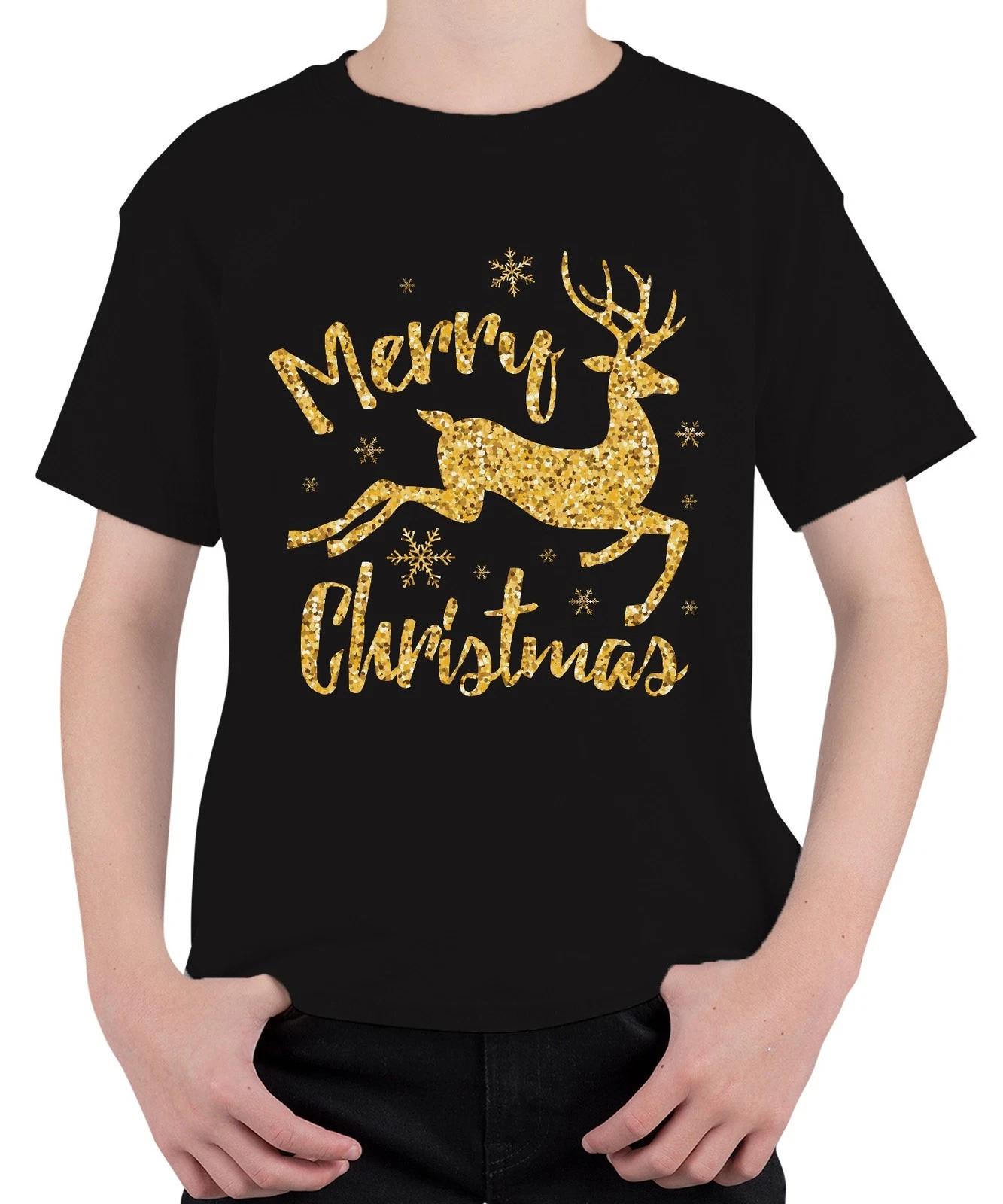 Merry Christmas Rentier Glitzereffekt - Weihnachten Weihnachtsgeschenk Christmas XXXL