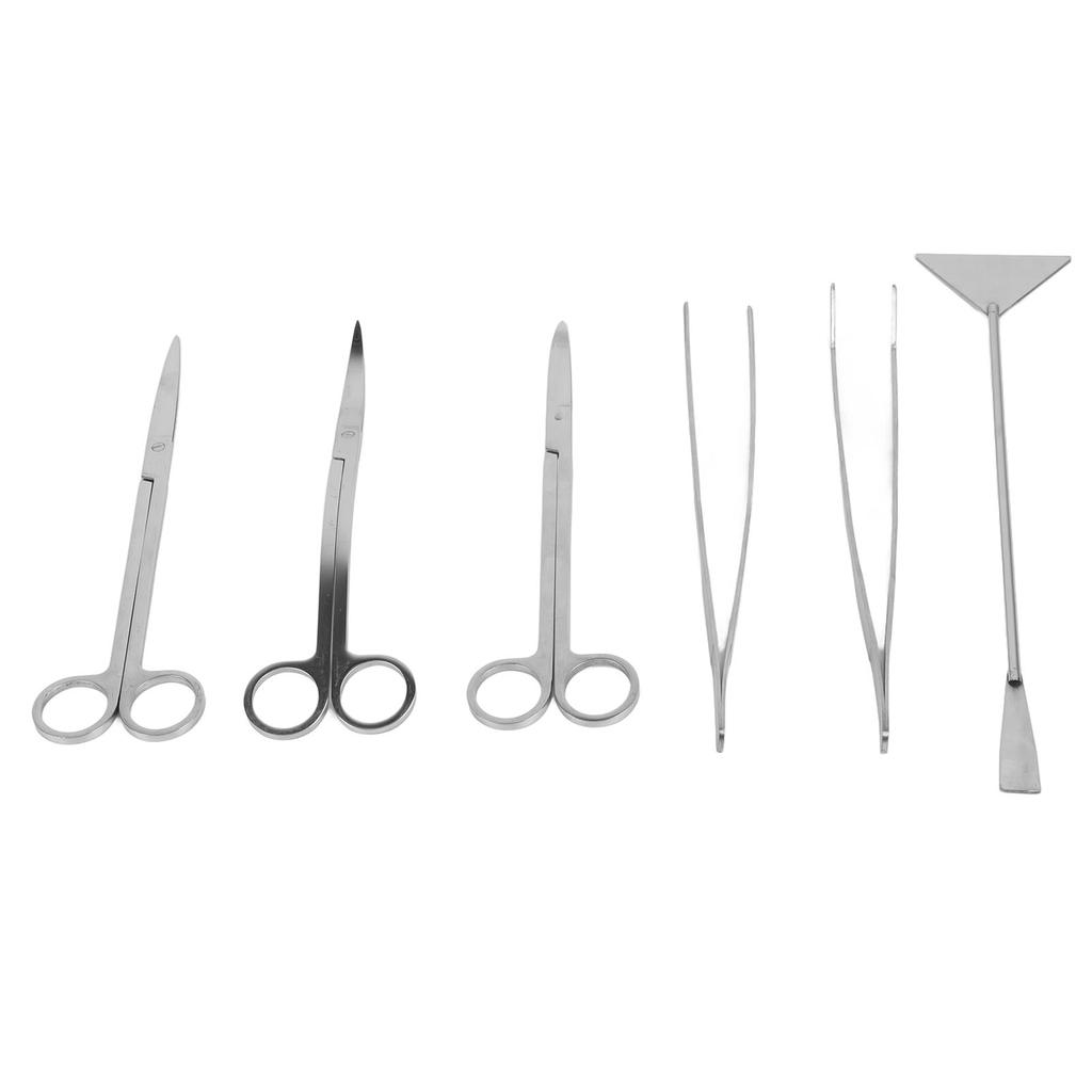 Aquarium Tools Kit Stainless Steel Scissor Tweezer Spatula Terrarium Tools Set with Storage Bag for