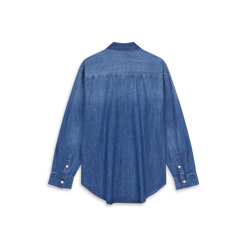 Calvin Klein Vintage Casual Commuter Loose Cotton Denim Shirt Women shirts 47D758G