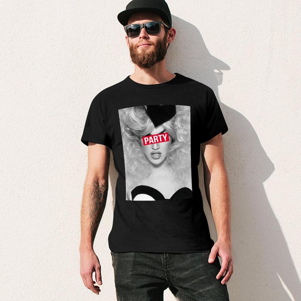 PARTY T-Shirt Sommerkleidung Schwergewichte Anime-Kleidung Hippie-Kleidung Herren weiße T-Shirts